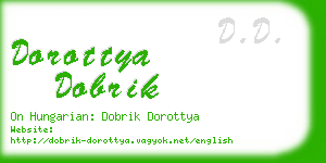 dorottya dobrik business card